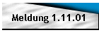 Meldung 1.11.01